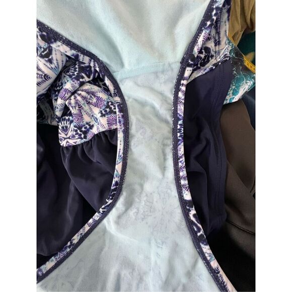 Adore Me High Rise Ruched Kaleidoscope Pattern Bathing Suit Bottoms - Picture 4 of 5